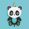 UNIQUE PARTY FAVORS Balloons Pandacorn Supershape Balloon, 29 Inches, 1 Count 011179549894