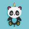 UNIQUE PARTY FAVORS Balloons Pandacorn Supershape Balloon, 29 Inches, 1 Count 011179549894