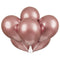 Buy Balloons Rose Gold Chrome Latex Balloon, 6 count sold at Party Expert