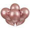 Buy Balloons Rose Gold Chrome Latex Balloon, 6 count sold at Party Expert