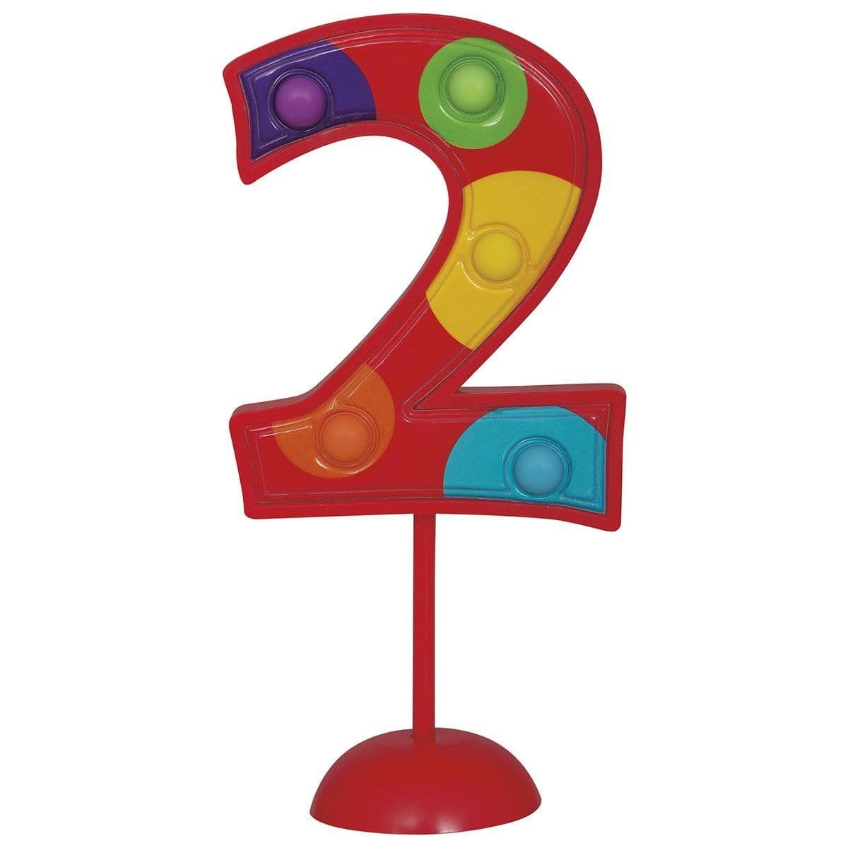 Buy Cake Supplies Flashing Number Deco #2 - Multicolor sold at Party Expert