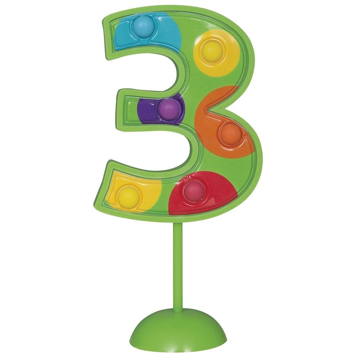 Buy Cake Supplies Flashing Number Deco #3 - Multicolor sold at Party Expert
