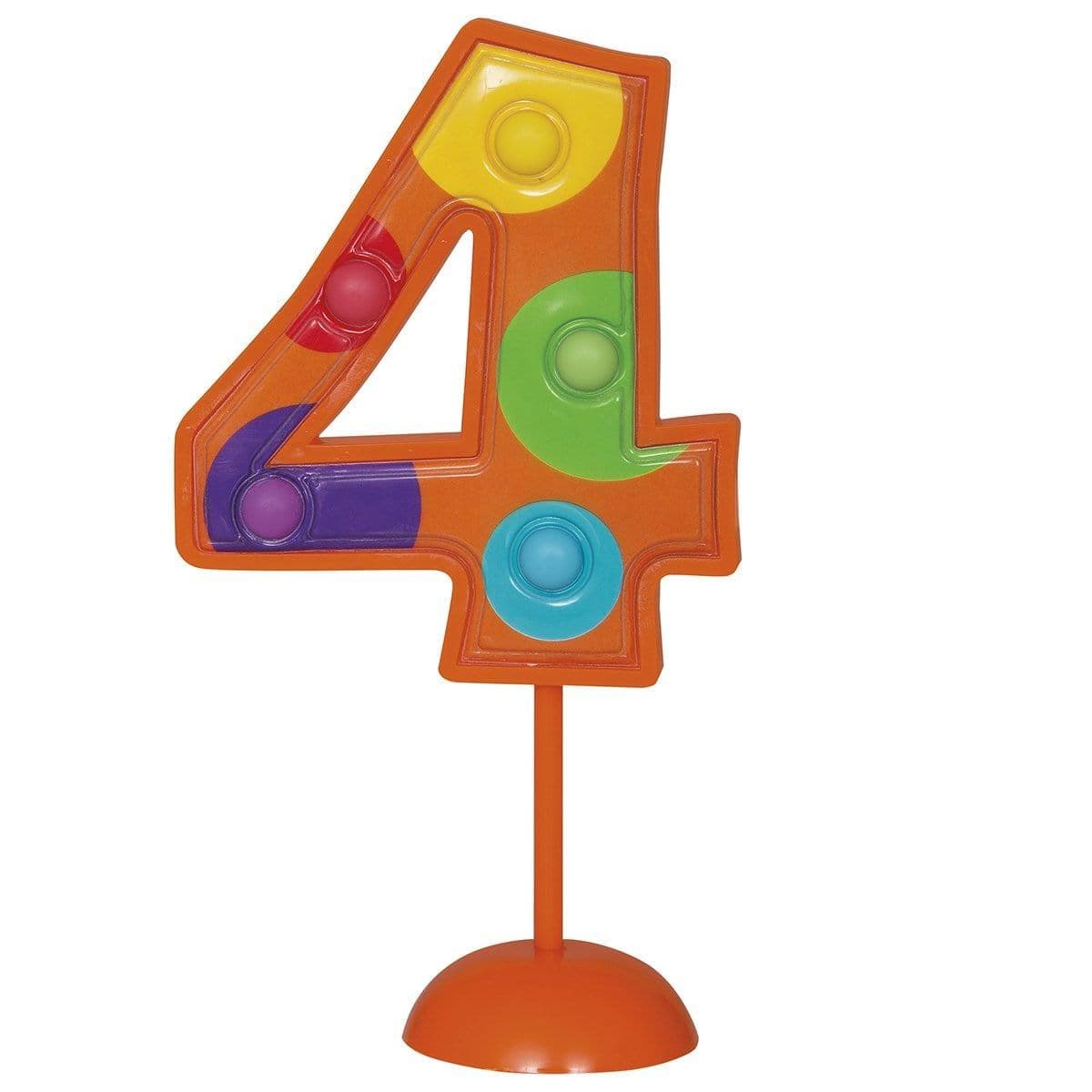 Buy Cake Supplies Flashing Number Deco #4 - Multicolor sold at Party Expert