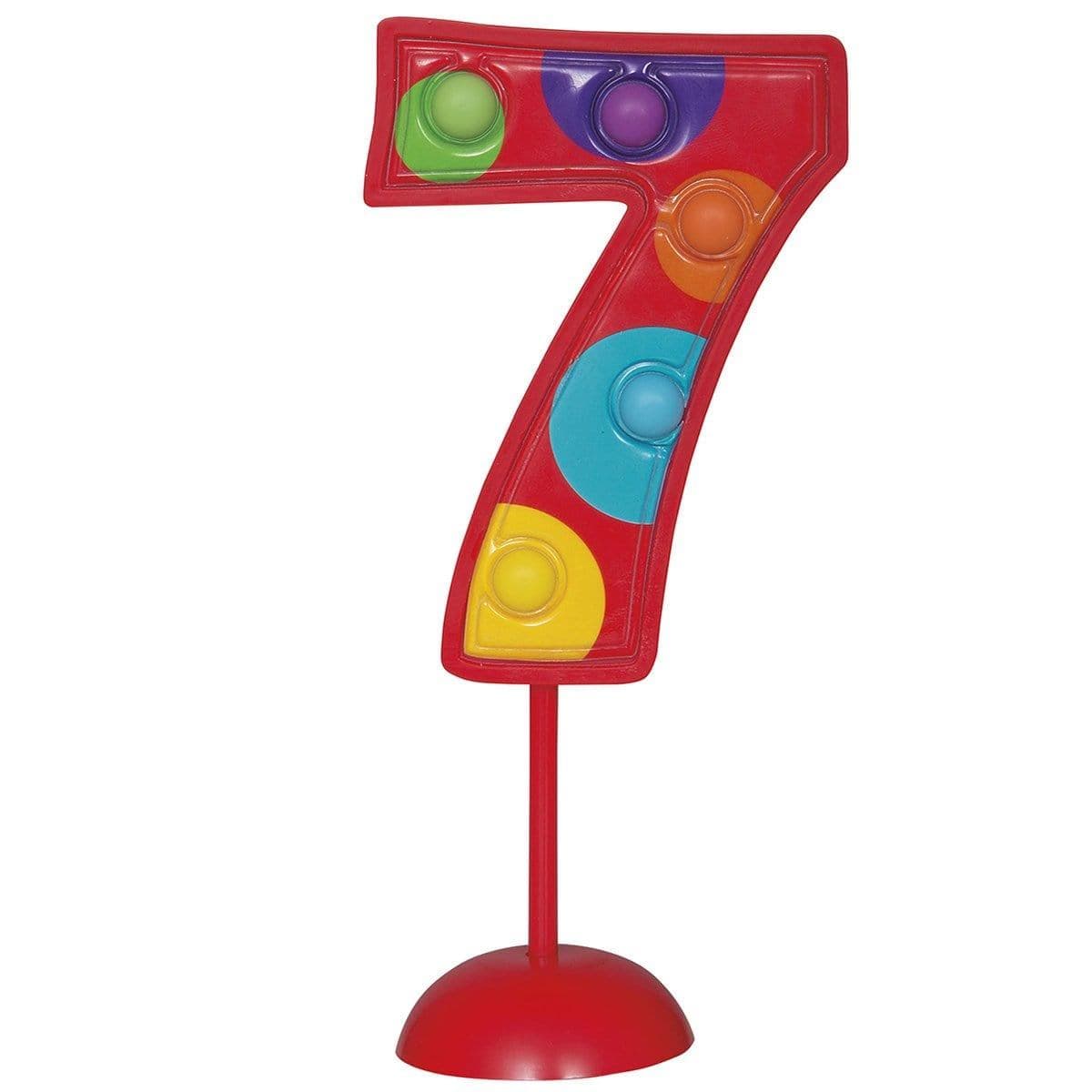 Buy Cake Supplies Flashing Number Deco #7 - Multicolor sold at Party Expert