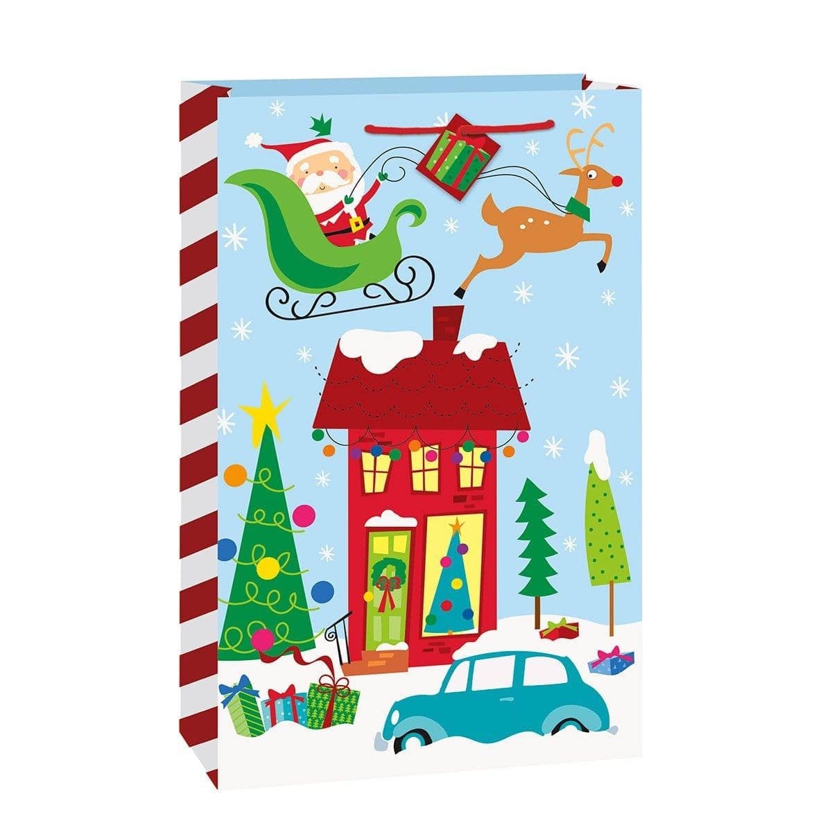 Buy Christmas Colorful Santa - Jumbo Gift Bag sold at Party Expert