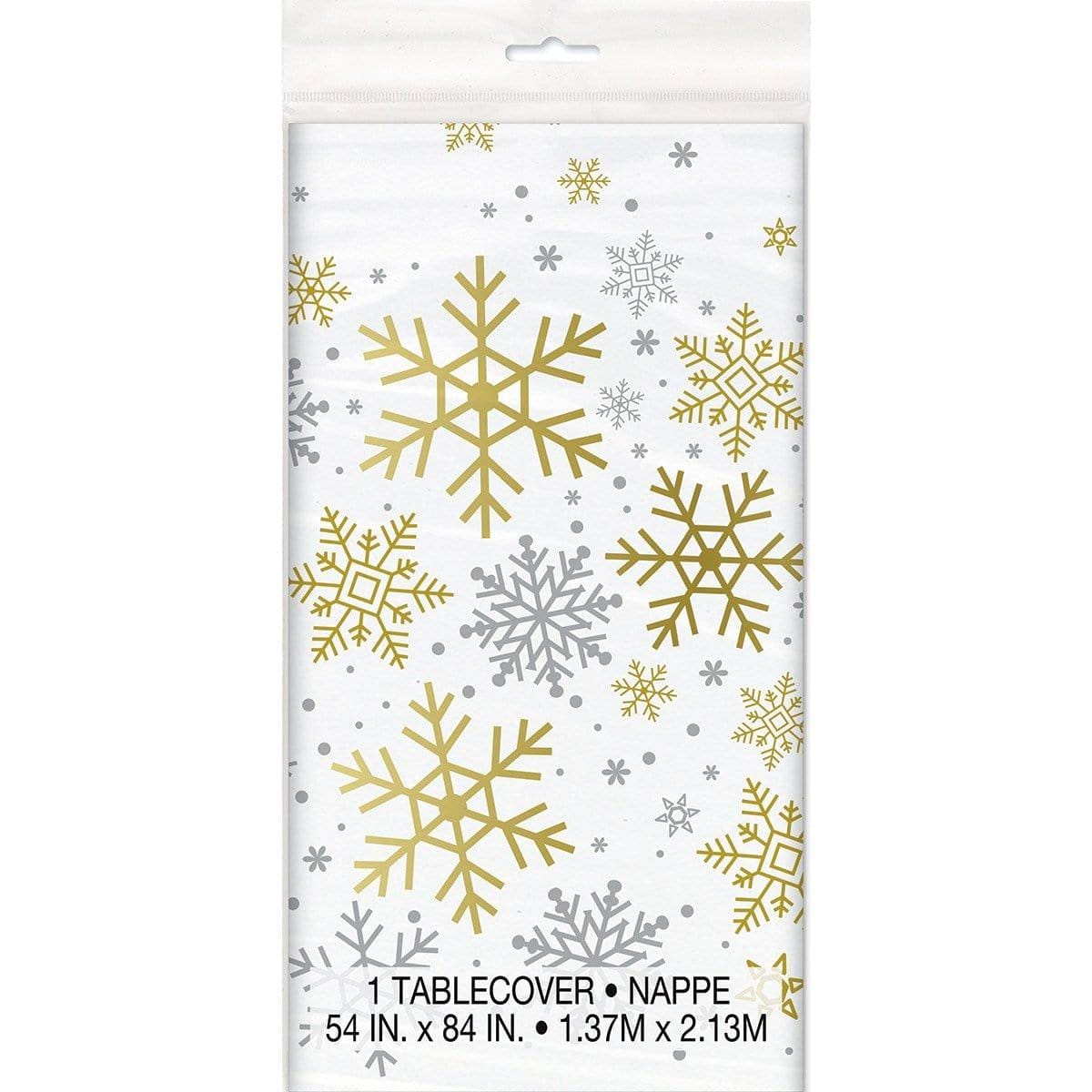 Buy Christmas Holiday Snowflakes - Tablecover 54 X 84 In. sold at Party Expert