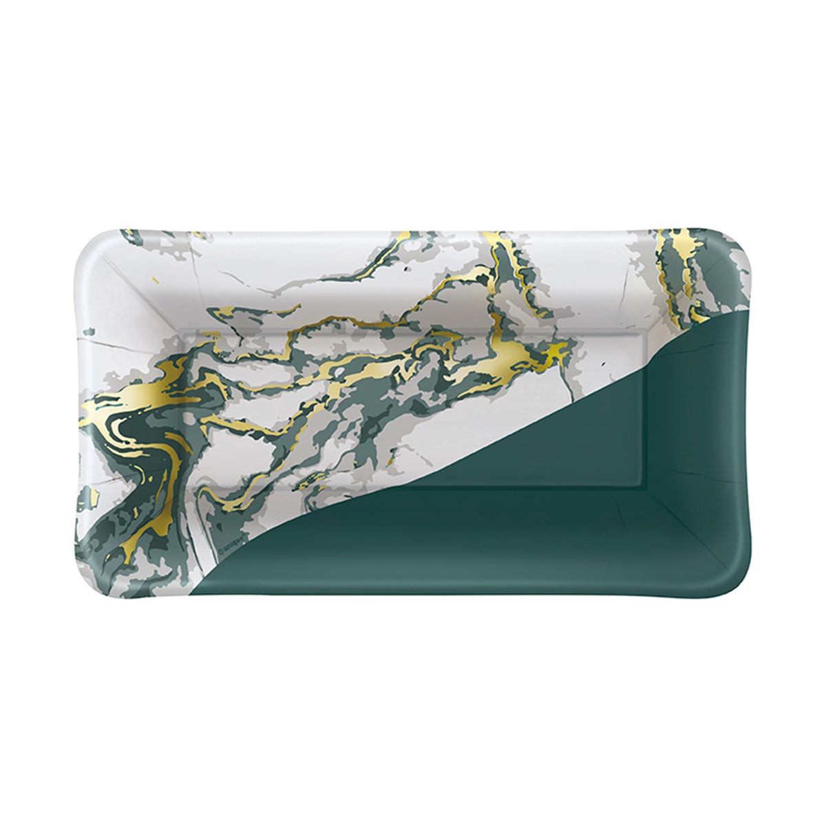 UNIQUE PARTY FAVORS Christmas Modern Christmas Rectangular Appetizer Paper Plates, 8 Count 011179281374