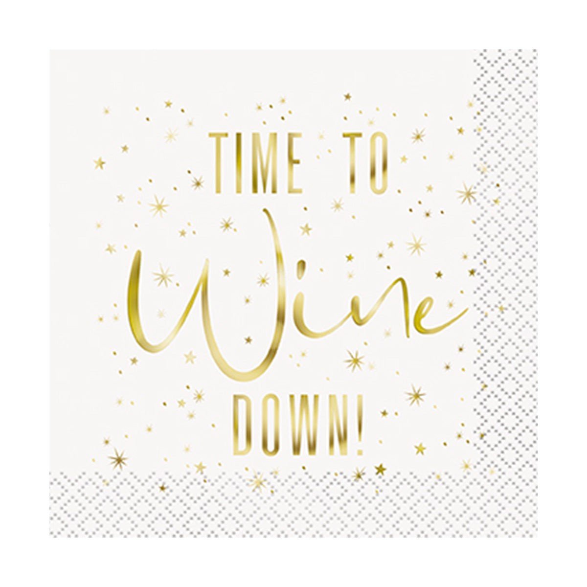 UNIQUE PARTY FAVORS Christmas Modern Christmas ''Time to Wine Down!'' Small Beverage Napkins, 20 Count 011179281398