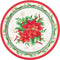 Buy Christmas Festive Poinsettia paper plates 7 inches, 8 per package sold at Party Expert