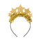 UNIQUE PARTY FAVORS Costume Accessories Gold Star Headband, 1 Count 011179281992