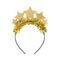 UNIQUE PARTY FAVORS Costume Accessories Gold Star Headband, 1 Count 011179281992