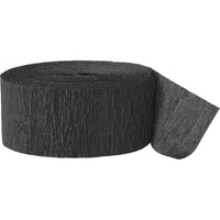 Buy Decorations Crepe Streamer - Black 81 Ft sold at Party Expert
