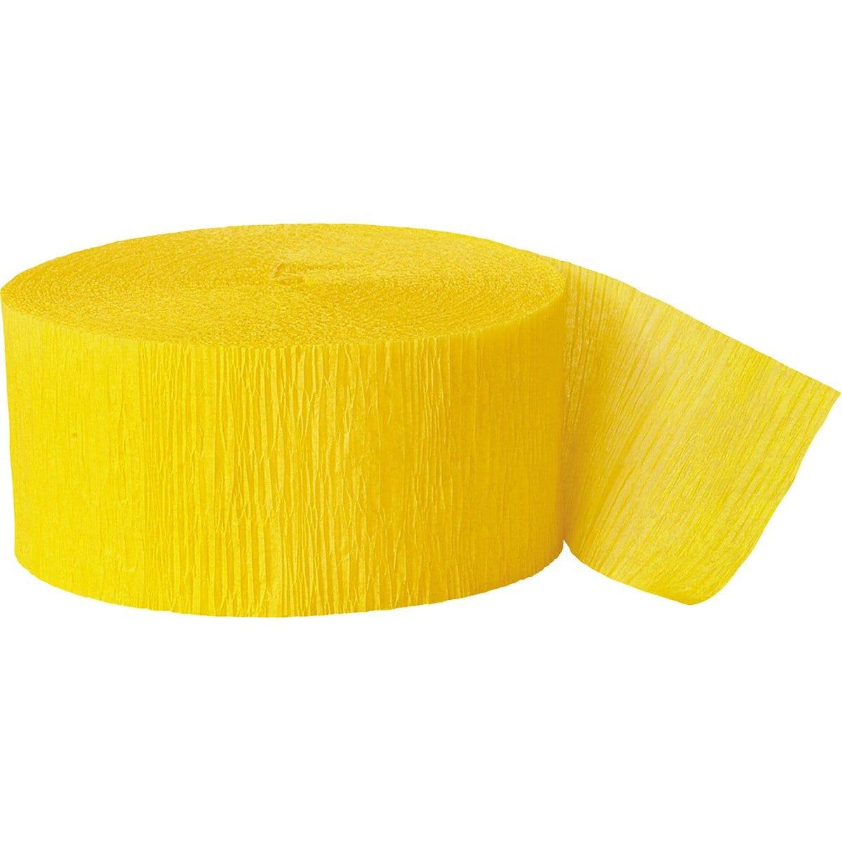 Buy Decorations Crepe Streamer - Hot Yellow 81 Ft sold at Party Expert