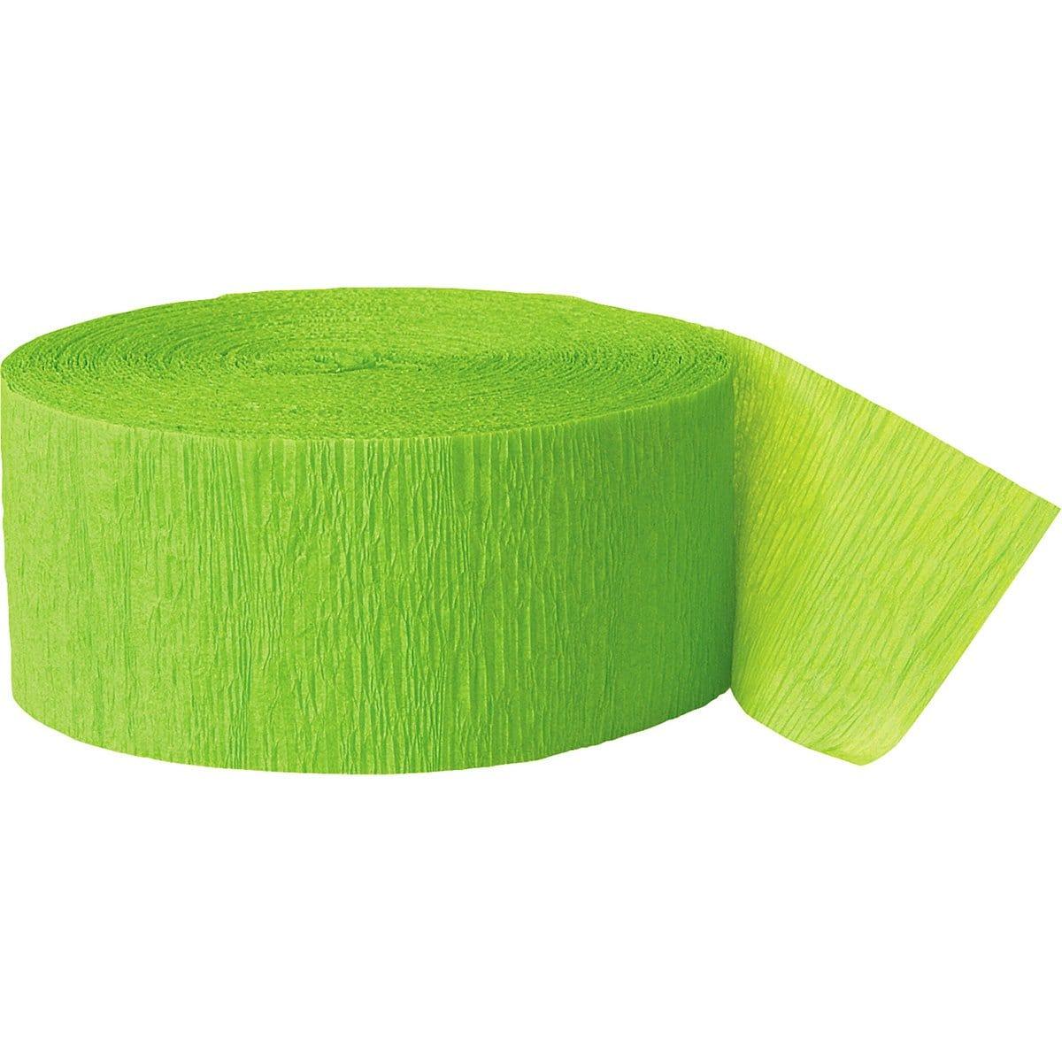 Buy Decorations Crepe Streamer - Lime Green 81 Ft sold at Party Expert