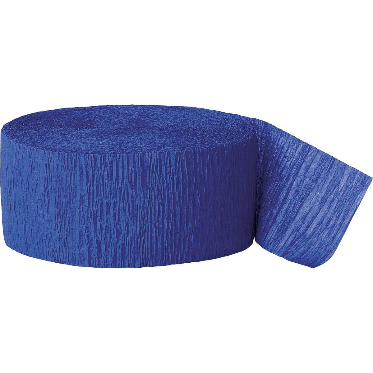 Buy Decorations Crepe Streamer - Royal Blue 81 Ft sold at Party Expert