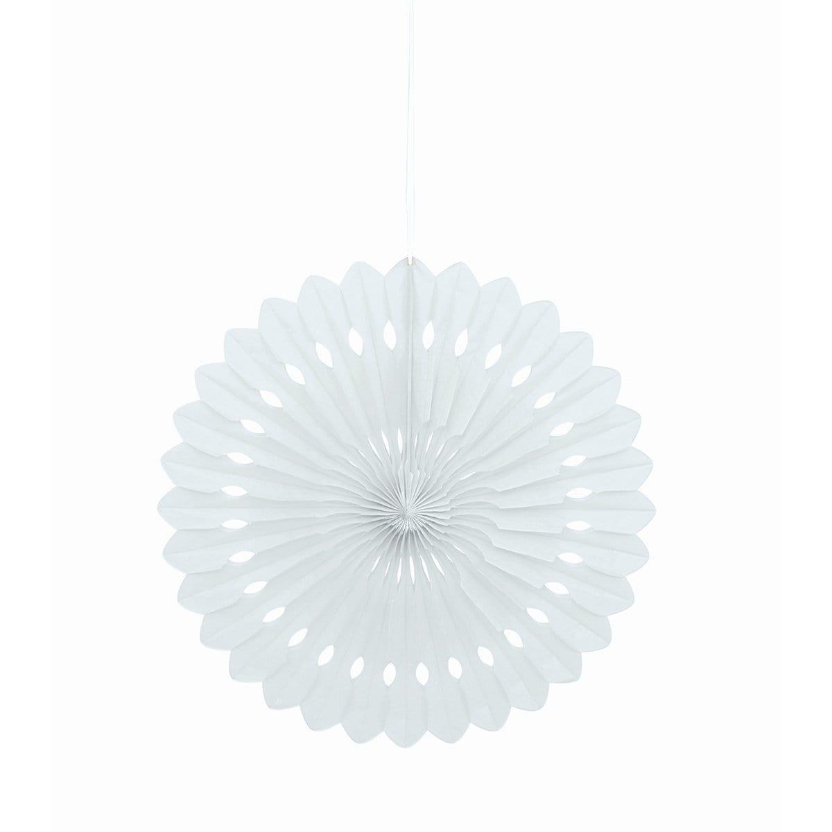 Buy Decorations Decorative Fan 16 In. - White sold at Party Expert