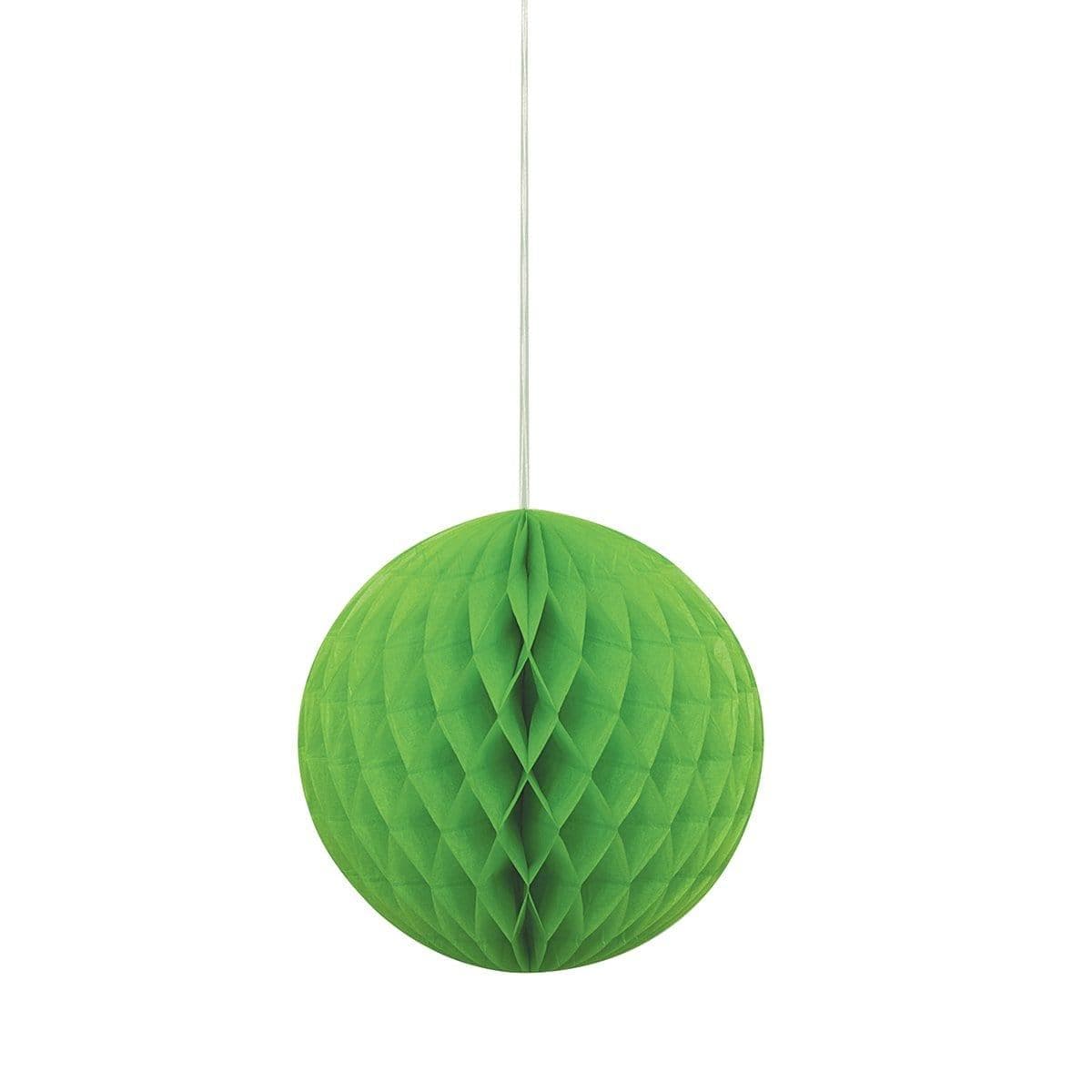 Buy Decorations Honeycomb Ball 8 In. - Lime Green sold at Party Expert