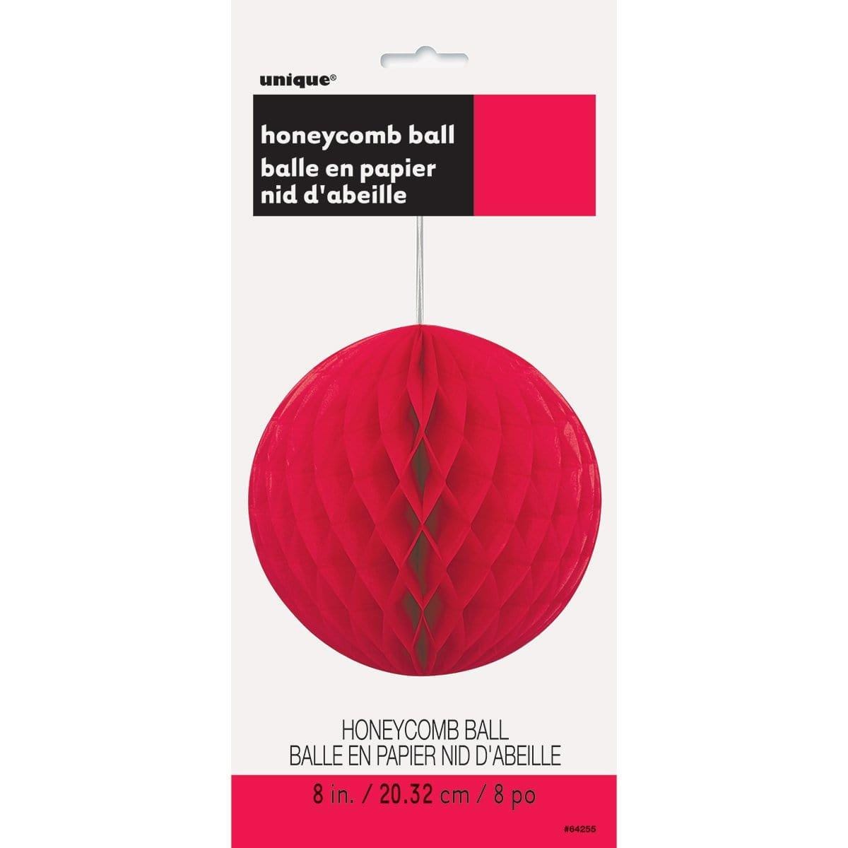 Buy Decorations Honeycomb Ball 8 In. - Red sold at Party Expert