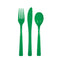 UNIQUE PARTY FAVORS Disposable-Plasticware Emerald Green Plastic Cutlery Set, 18 Count 011179394944