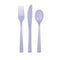 UNIQUE PARTY FAVORS Disposable-Plasticware Lavender Plastic Cutlery Set, 18 Count 011179394869