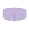 UNIQUE PARTY FAVORS Disposable-Plasticware Lavender Round Plastic Tablecover, 84 Inches, 1 Count 011179500383