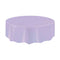 UNIQUE PARTY FAVORS Disposable-Plasticware Lavender Round Plastic Tablecover, 84 Inches, 1 Count 011179500383
