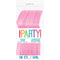 UNIQUE PARTY FAVORS Disposable-Plasticware Pink Plastic Forks, 18 Count 011179395163
