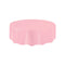 UNIQUE PARTY FAVORS Disposable-Plasticware Pink Round Plastic Tablecover, 84 Inches, 1 Count 011179500246