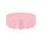 UNIQUE PARTY FAVORS Disposable-Plasticware Pink Round Plastic Tablecover, 84 Inches, 1 Count 011179500246