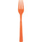 UNIQUE PARTY FAVORS Disposable-Plasticware Pumpkin Orange Plastic Forks, 18 Count