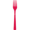 UNIQUE PARTY FAVORS Disposable-Plasticware Ruby Red Plastic Forks, 18 Count