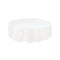UNIQUE PARTY FAVORS Disposable-Plasticware White Round Plastic Tablecover, 84 Inches, 1 Count 011179500215