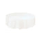 UNIQUE PARTY FAVORS Disposable-Plasticware White Round Plastic Tablecover, 84 Inches, 1 Count 011179500215