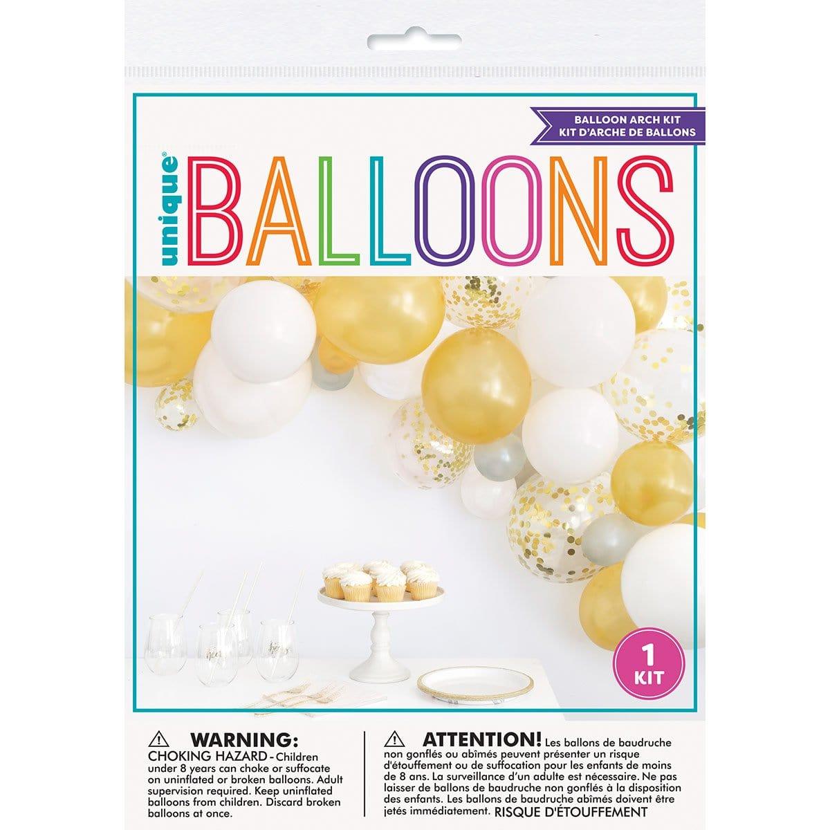 Buy General Birthday Gold Confetti Birthday Balloon Arch Kit sold at Party Expert