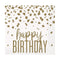 Buy General Birthday Gold Confetti Birthday Beverage Napkins, 16 Count sold at Party Expert