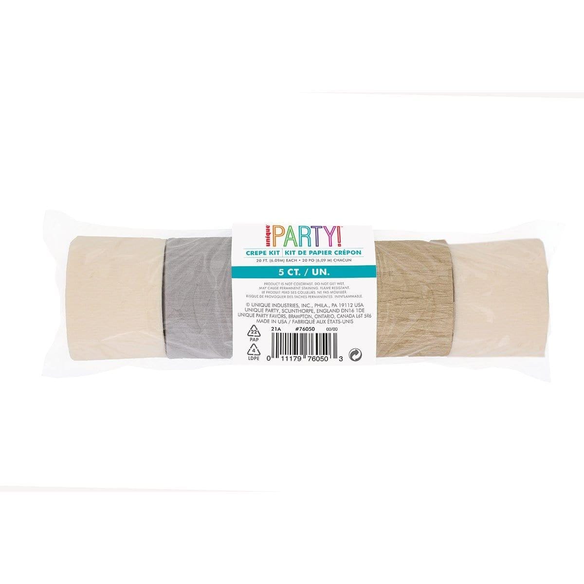 Buy General Birthday Gold Confetti Birthday Crepe Streamer Kit, 5 Count sold at Party Expert