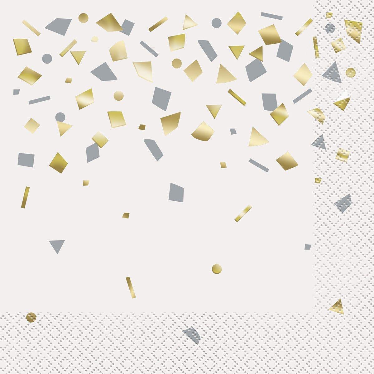 Buy General Birthday Gold Confetti Birthday Lunch Napkins, 16 Count sold at Party Expert