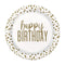 Buy General Birthday Gold Confetti Birthday Plates, 7 inches, 8 Count sold at Party Expert