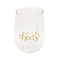 Buy General Birthday Gold Confetti Birthday Wine Glass sold at Party Expert
