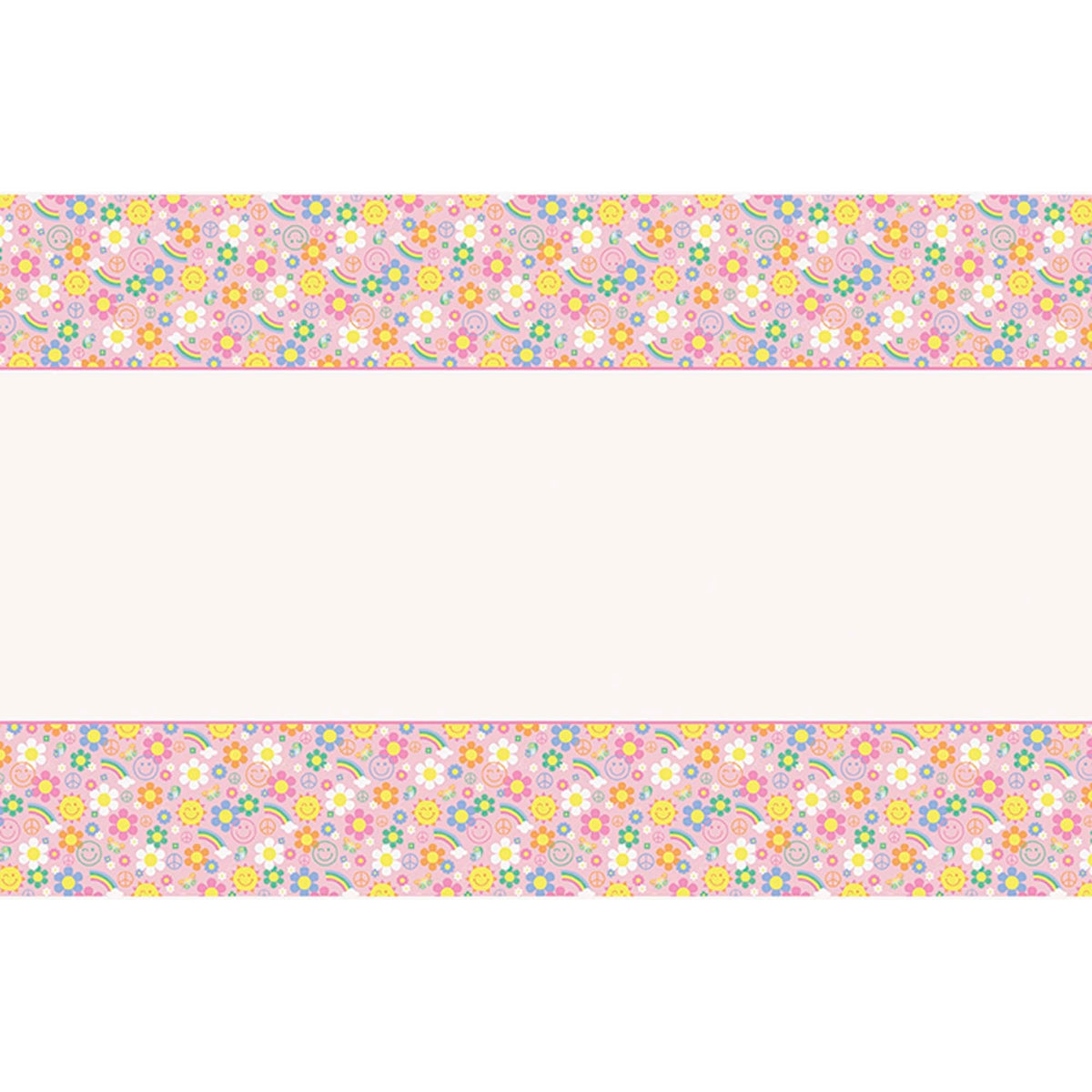 UNIQUE PARTY FAVORS General Birthday Groovy Daisy Birthday Rectangular Plastic Table Cover, 54 x 84 Inches, 1 Count