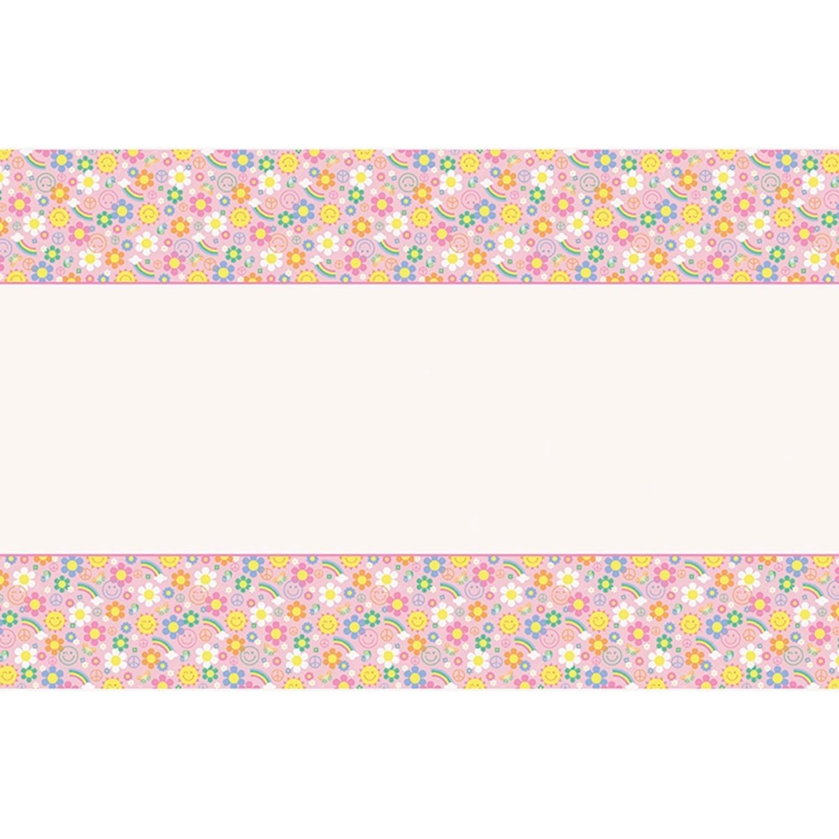 UNIQUE PARTY FAVORS General Birthday Groovy Daisy Birthday Rectangular Plastic Table Cover, 54 x 84 Inches, 1 Count