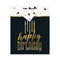 UNIQUE PARTY FAVORS General Birthday Happy Birthday Medium Bag, Black & Gold, 1 Count