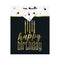 UNIQUE PARTY FAVORS General Birthday Happy Birthday Medium Bag, Black & Gold, 1 Count