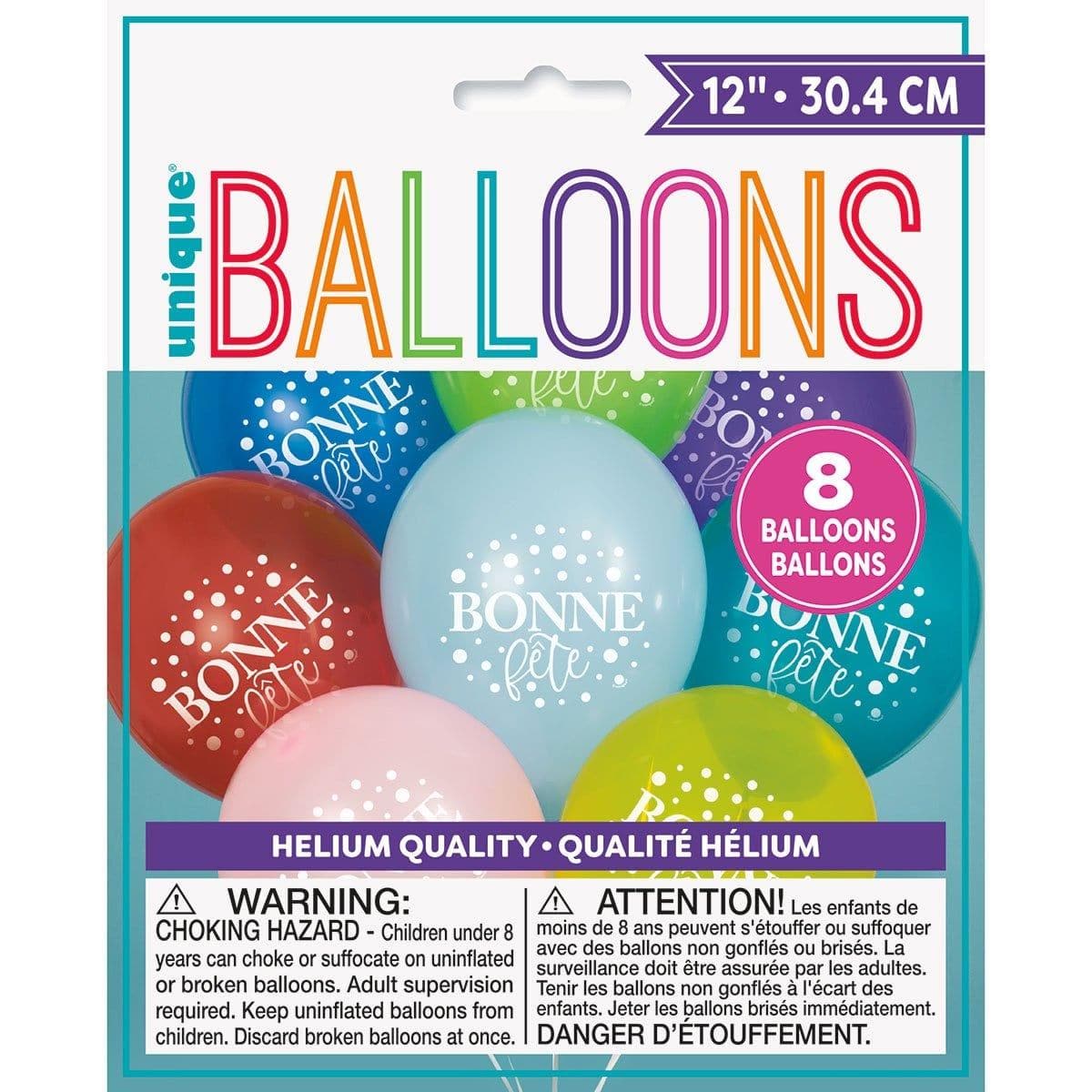 Buy General Birthday Latex Balloons Bonne Fête, 8 Count sold at Party Expert