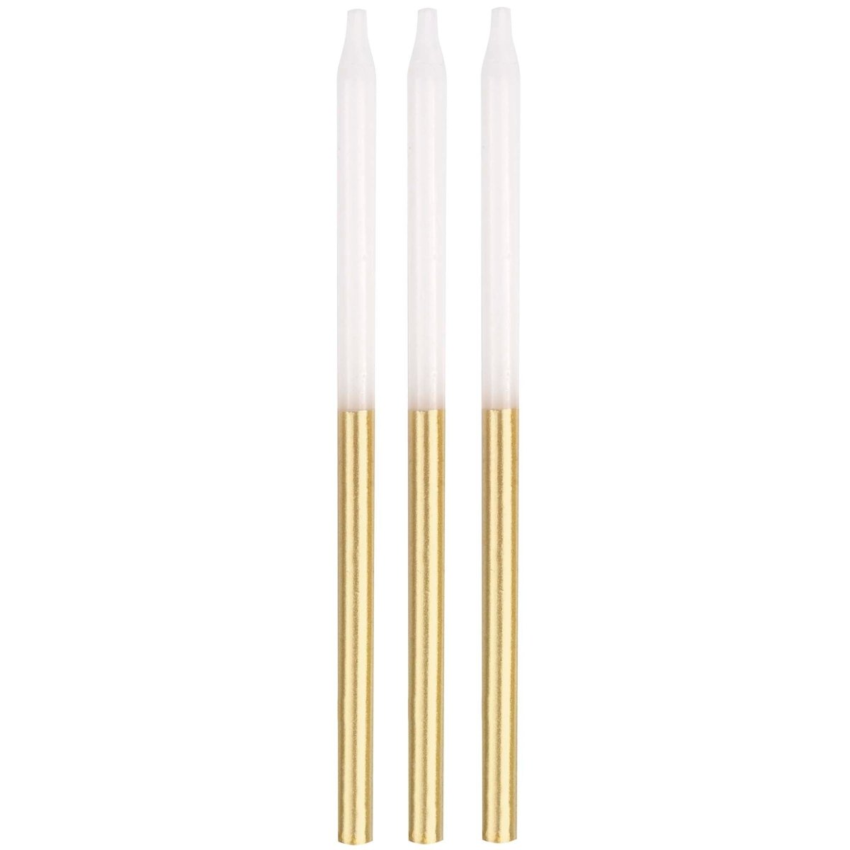 UNIQUE PARTY FAVORS General Birthday Metallic Dipped Cake Candles, 5 Inches, 12 Count 011179262595