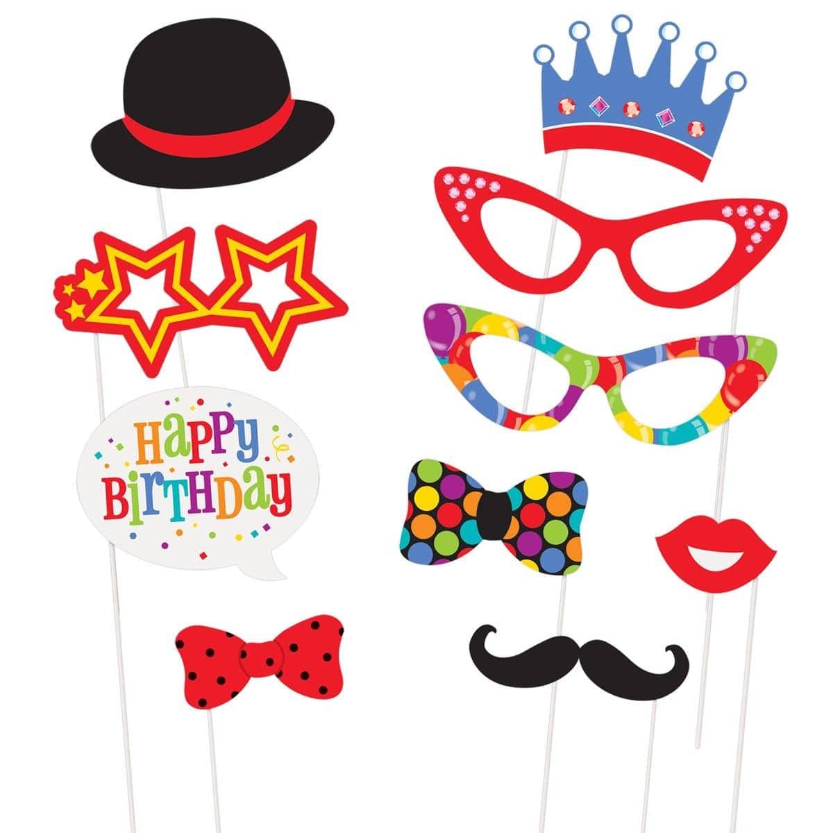 Buy General Birthday Photo Booth Props - Confetti Birthday sold at Party Expert