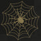 Buy Halloween Black & Gold Spider Web lunch napkins, 16 per package sold at Party Expert