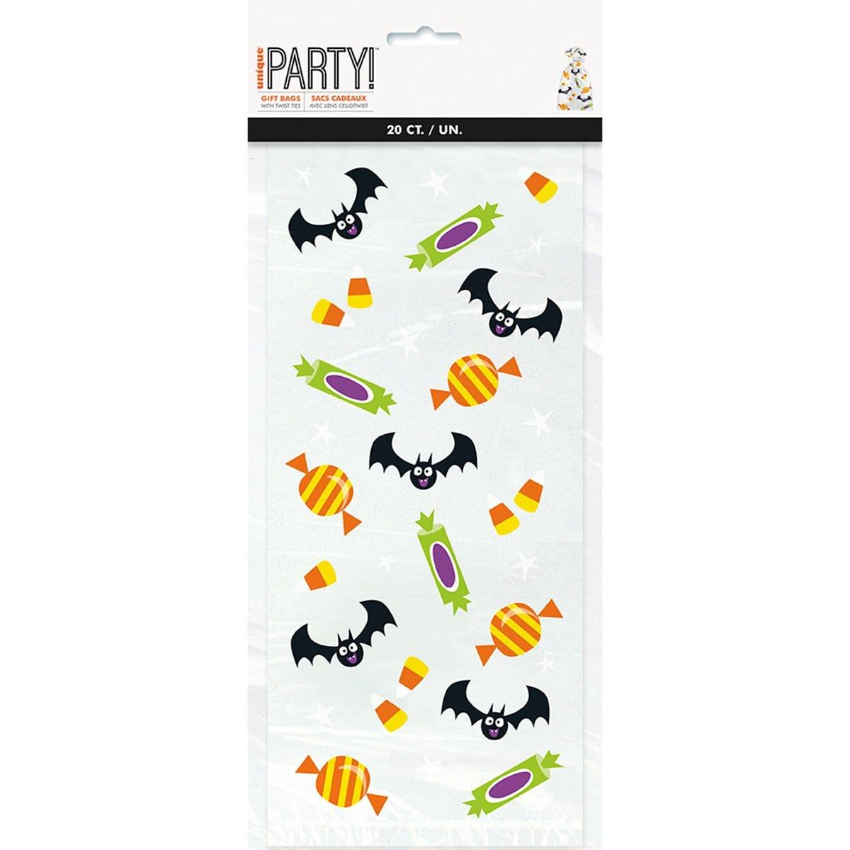 Buy Halloween Cat & Pumpkin Cello Bags, 20 per Package sold at Party Expert