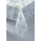 Buy Halloween Clear plastic tablecover with web prints sold at Party Expert