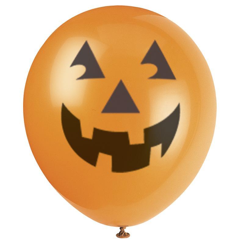 Buy Halloween Halloween pumpkin latex balloons 12 inches, 6 per package sold at Party Expert